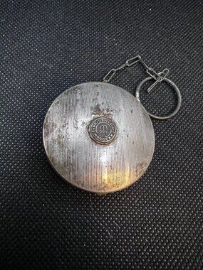 Indiana University Make up Compact 1820 Sterling Emblem Silver Plate